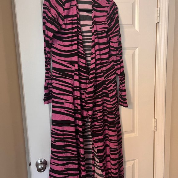 STIEGLITZ Sue pink zebra print maxi wrap dress size 40 (medium/large) - Picture 5 of 5